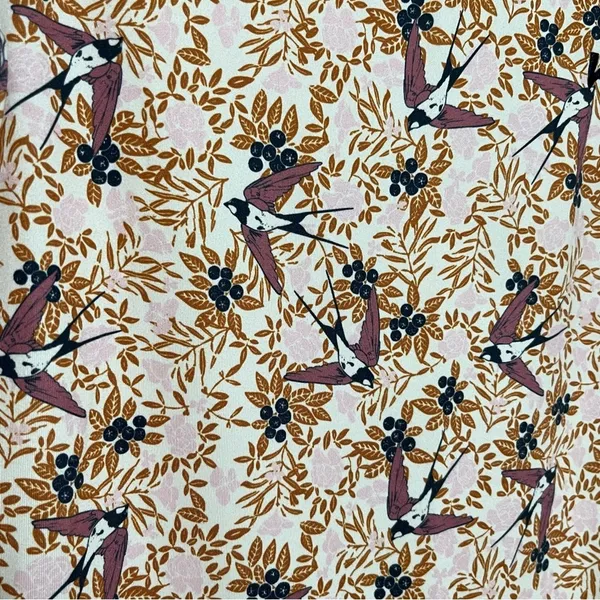 KARI TRAA Women Bird Print Long Sleeve Top | size small - Image 2