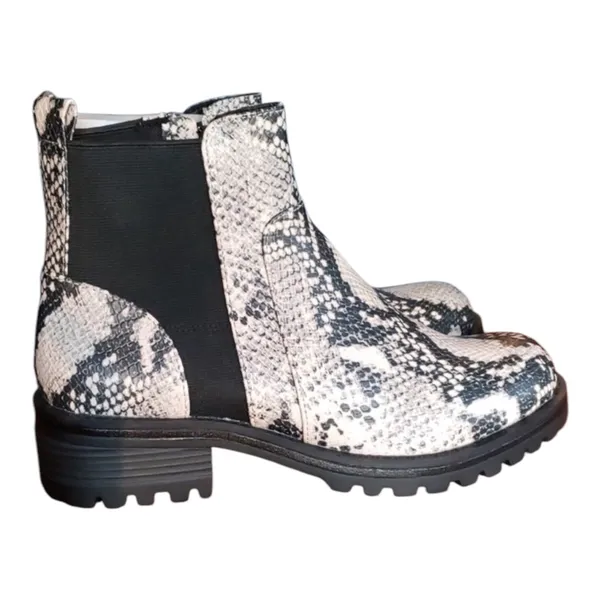Universal Threads Universal Thread Danton Boots Size 8 Cream Snake Print - Image 3