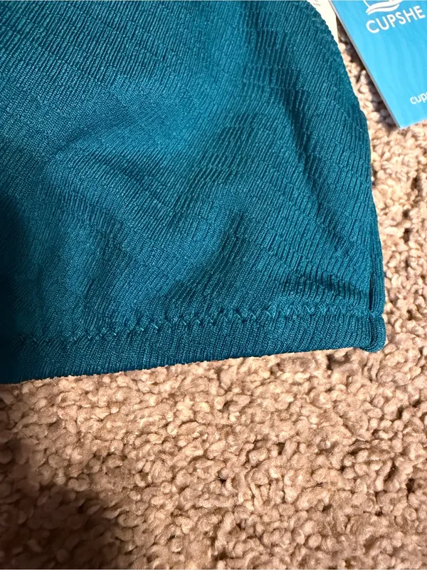 Scallop Edge Teal Bikini Top - Women’s - Image 3