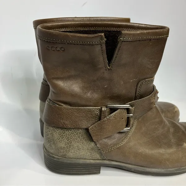 Ecco‎ leather boots moto boots size 39 - Image 2