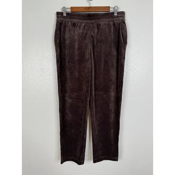 Lululemon Scuba Mid-Rise Wide-Leg Pant 7/8 Velvet Cord Espresso Brown 8 LW5GA5S - Image 5