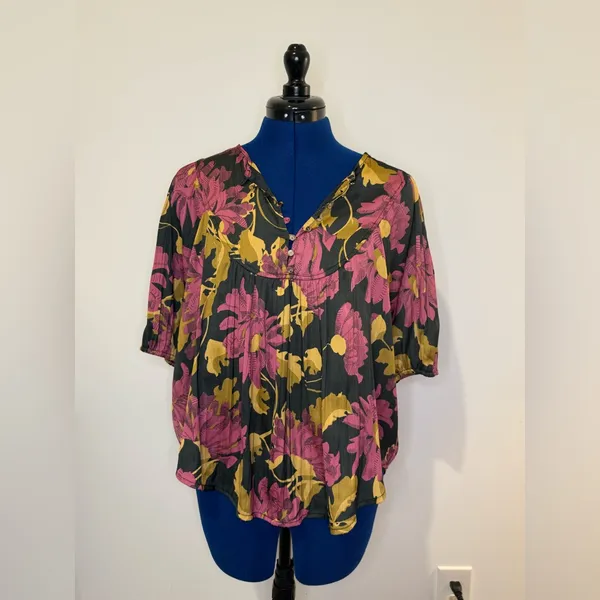 By Anthropologie Floral Blouse Top - Image 2