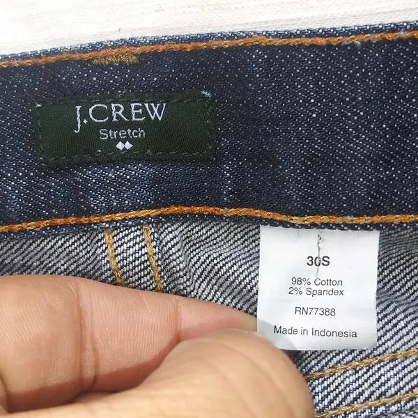 J. Crew Straight Leg Dark Wash Jeans Sz 30S - Image 5