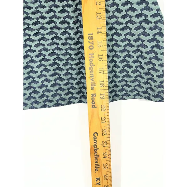 Free People We The Free Crop Top Women M Navy Geometric Mock Neck Sleeveless‎ - Image 4