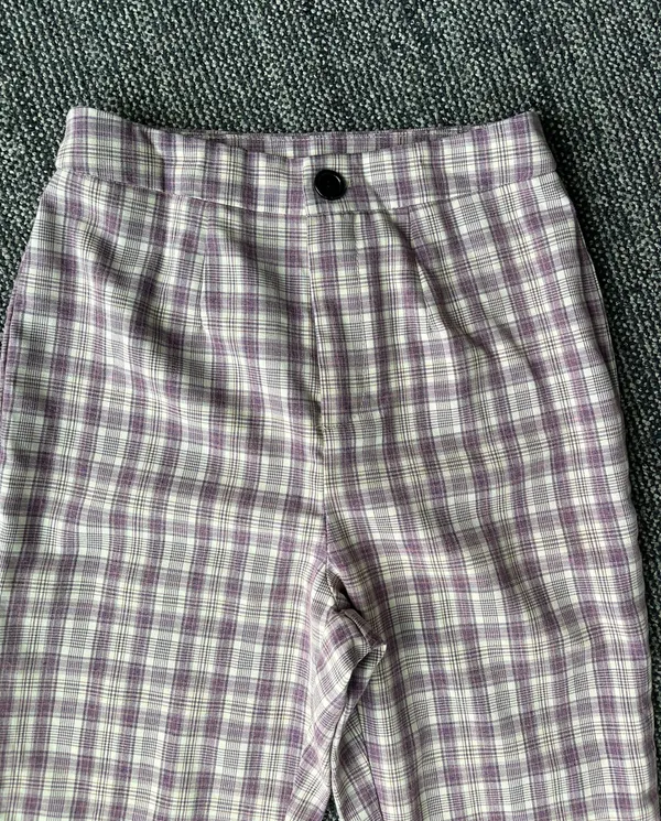 SheIn Pink Plaid Pants - Image 3