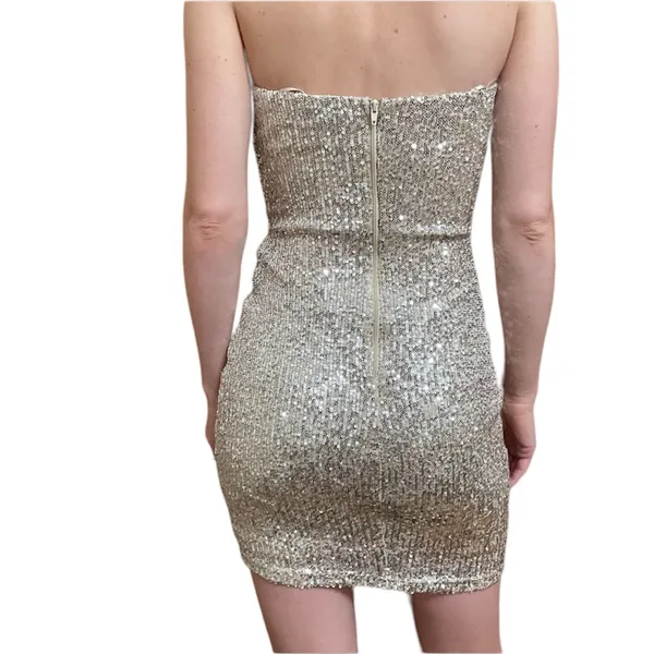Windsor Sequin Bows Cutout Bodycon Mini Dress - Image 2