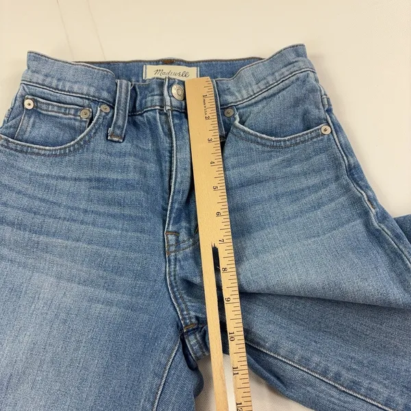Madewell Wide-Leg Crop Jeans Womens 23 Blue Light Wash High Rise Stretch Denim - Image 6