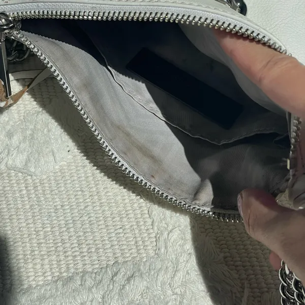 Rebecca minkoff white mini mac convertible cross body shoulder bag with silver - Image 5