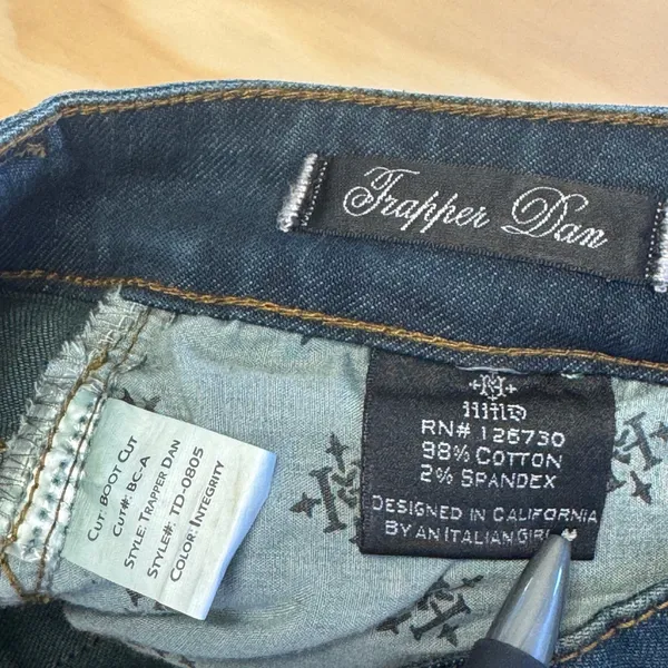 Y2K Hollywood Million Denim Trapper Dan Bootcut Jeans Integrity Wash 24 Low Rise - Image 7
