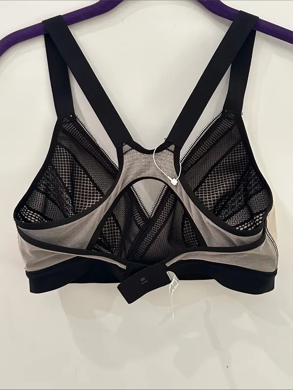Lululemon Awake To Lace Bra 34D Black Barely Beige Wireless Sports Bra W2AQVS - Image 15