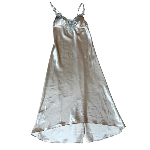 FLORA by Flora Nikrooz Women's Stella gown almond slip dress, size M - Image 9