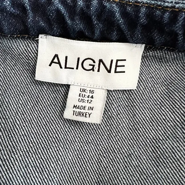ALIGNE Luella Denim Mini Dress Anthropologie Dark Wash US 12 - Image 6