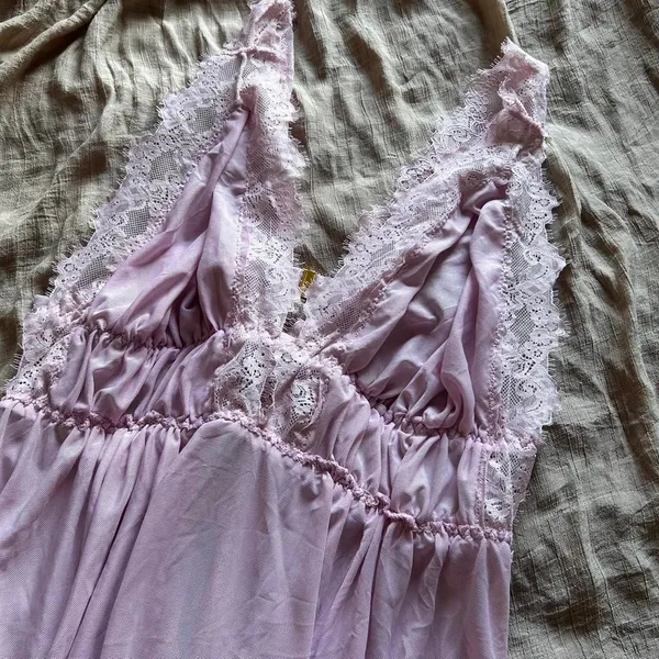 Source Unknown Pink Lace Open Back cut out Babydoll Lingerie top 2X romantic coquette - Image 3