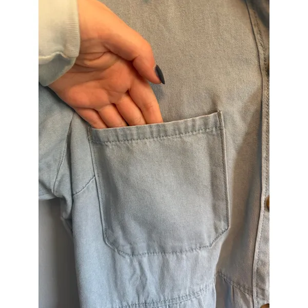 Show Me Your Mumu Birmingham Jean Dress Button Down Size Large 100% Cotton - Image 6