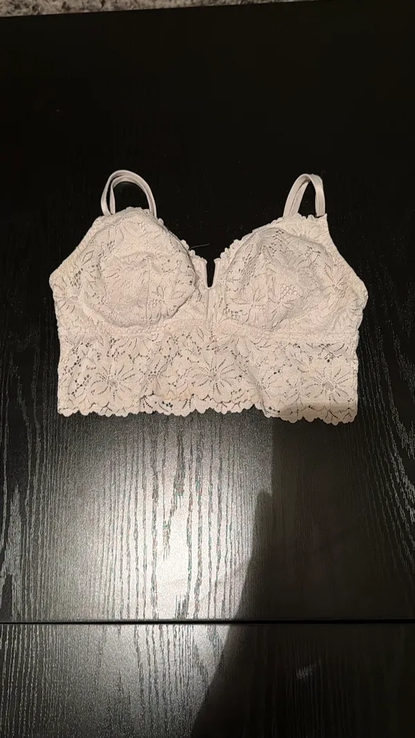 PINK white lace bralette - Image 5
