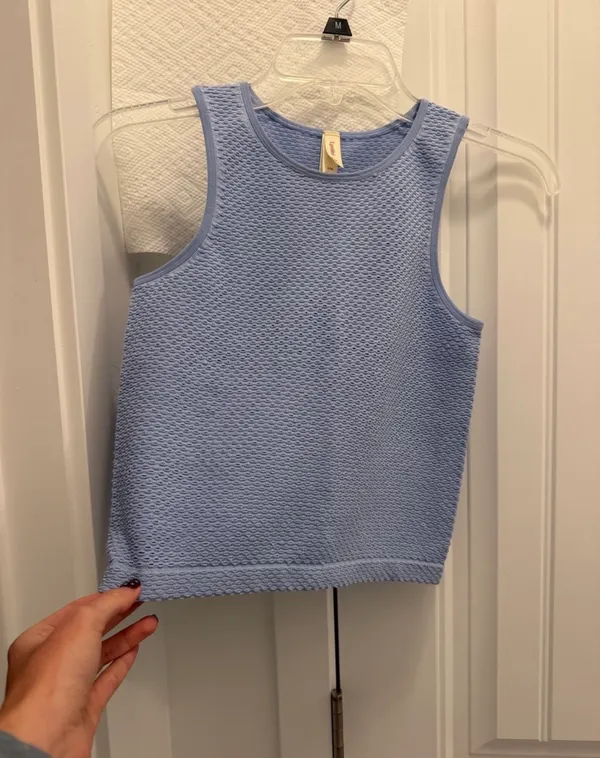 Anthropologie open stitch shimmer tank - Image 2