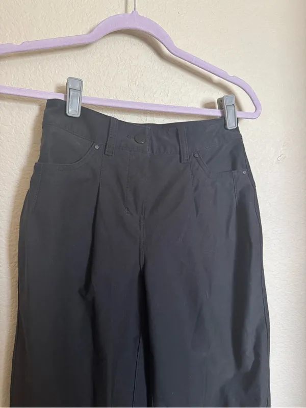 Lululemon City Sleek Barrel Leg Pant Sz 24 in‎ Black Utilitech - Image 5