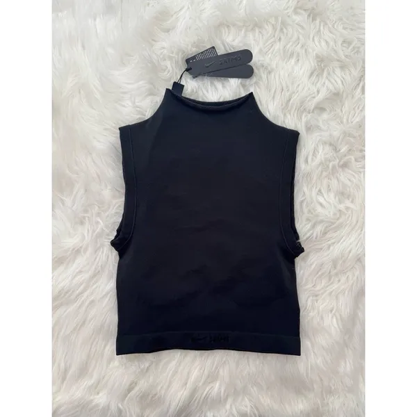 Nike Skims Vintage Seamless Mock Neck Bra Top Obsidian Size XS - Image 4