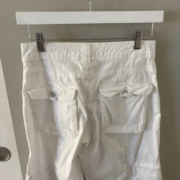 Garage White Y2K-inspired Cargo Trousers Pants Size Women’s 0 Waist - Image 6