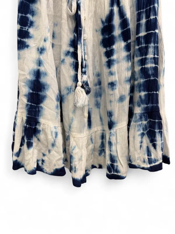 Olivaceous Tie Dye Strapless Smocked Dress - Image 6