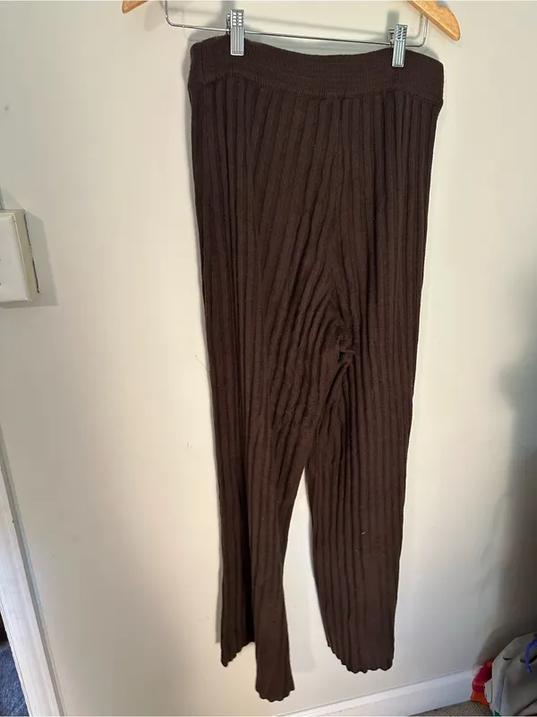 WeWoreWhat Revolve lounge pants brown medium - Image 4