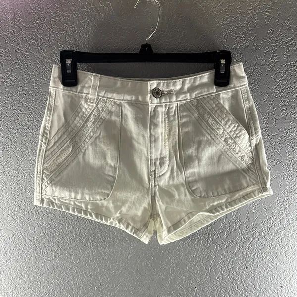 Free People Sweet Surrender White Jean Shorts - Image 3