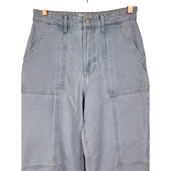Rails Women's Getty Crop High Rise Wide Leg Jeans Light Wash Blue Size 27 Denim - Image 7