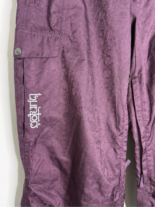 Burton Purple Snow Pants Women’s Large Cargo Ski Snowboard Insulated Pants - Image 2