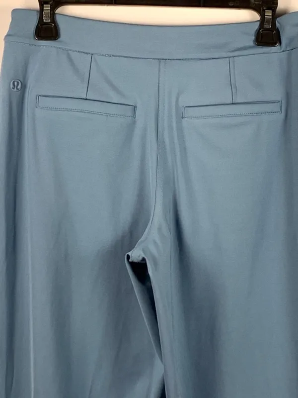 Lululemon Womens Small Wide Leg Pants Blue Luxtreme Drawstring Stretch Athletic - Image 6