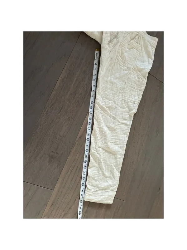 Old Navy Beige Linen Gauze Pants Size 0 - Image 11