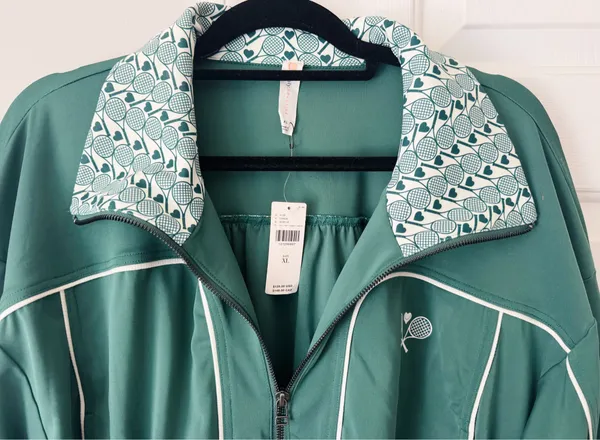 Anthropologie Daily Practice Sport Club Track Crop Jacket, Size XL - Image 7