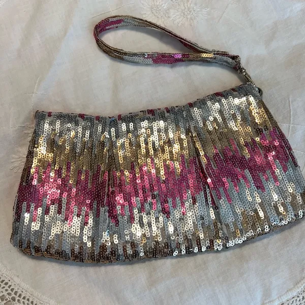 Sequined Clutch Wristlet Pink Silver Gold Prom Wedding Taylor Swift Era’s Tour - Image 4
