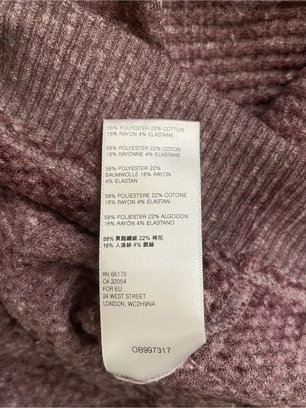 We The Free Mauve Plum Waffle-Knit Scoop Pullover - Image 5