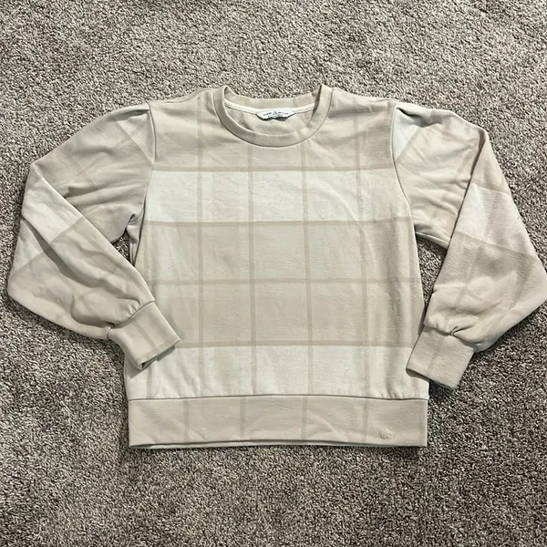 Alpine Design Relaxed Fit Crewneck Tan &‎ Cream Sweater Large - Image 10