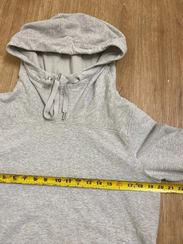 lululemon athletica Heather Light Gray Hooded Crewneck Pullover - Image 4