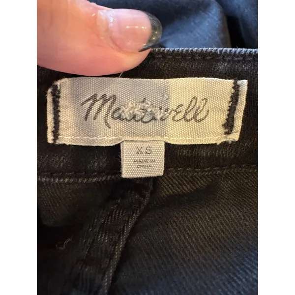 Madewell Overalls Women XS Washed Black Luna Denim‎ Skinny Gothic Grunge Outdoor - Image 11
