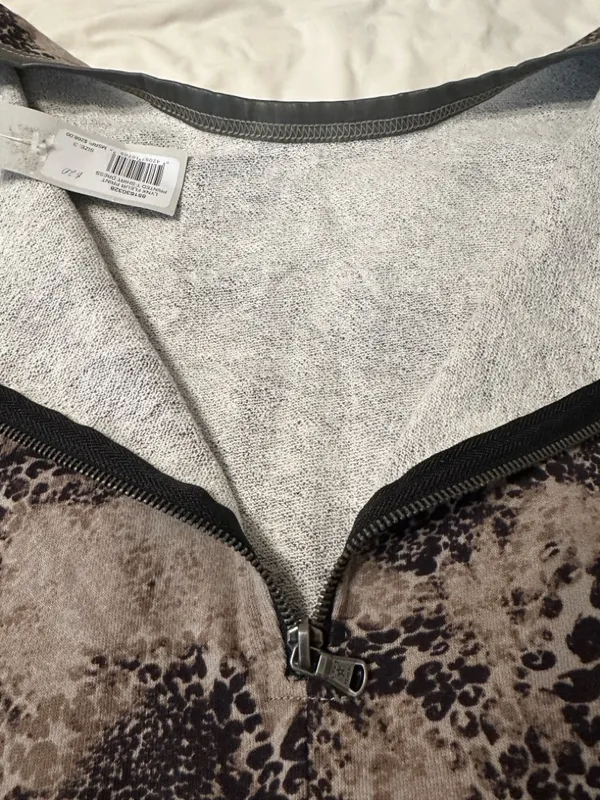 Grey State Cotton Lynx Fluer Printed T-Shirt Dress - NWT - Size 3 (US L) - Image 7