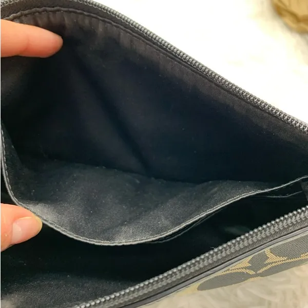 y2k COACH Black Signature Canvas Mini Purse Wristlet with Card Slots - Image 10