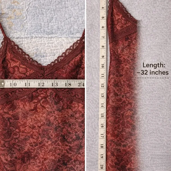Y2K Red‎ Lace Mini Dress Slip Style Bodycon XS Coquette Party - Image 7