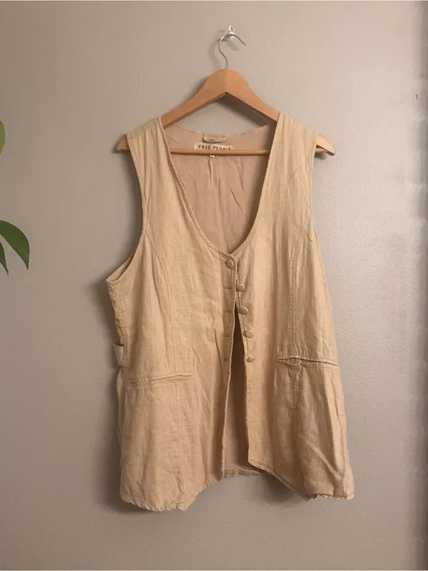 FREE PEOPLE Millie‎ Linen Vest - Image 2
