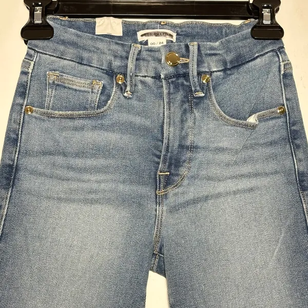 Good American Good‎ Legs High Rise Skinny Jeans Blue Wash Size 00 24 - Image 9