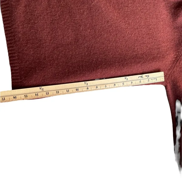 NAKEDCASHMERE Cold Shoulder Rust Brown Cashmere Sweater - Size Small - Image 15