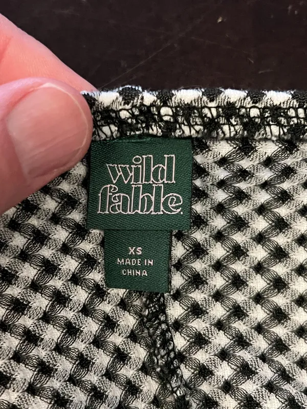 Wild Fable Dress Womens XS Black Check Slip Sundress Mini Square Neck - Image 6