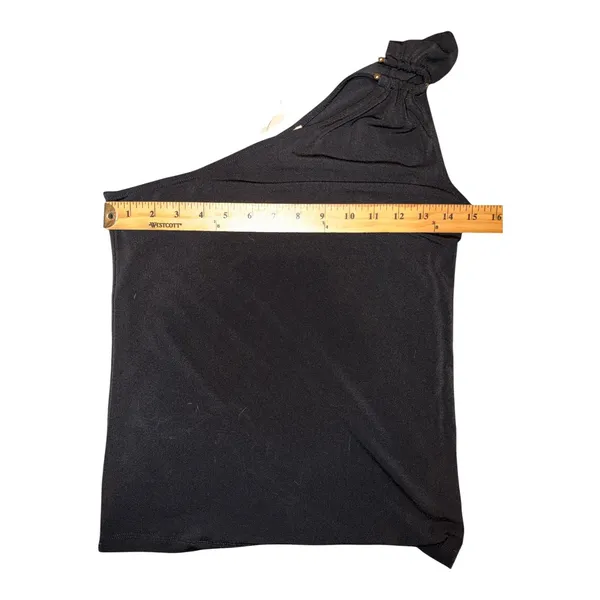 Loft Womens Black Asymmetrical One Shoulder Tank Top, Medium - Image 6