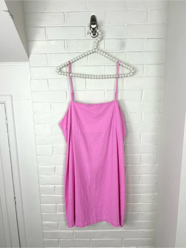 A New Day Pink Linen Blend Dress Size L - Image 2