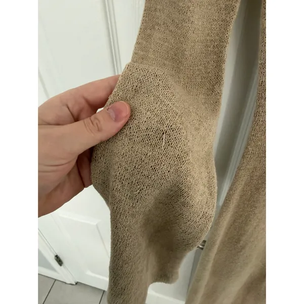 VICI All For Sun O-Ring Knit Maxi Dress Beige Tan Cover Up Bodycon Beach Resort - Image 4