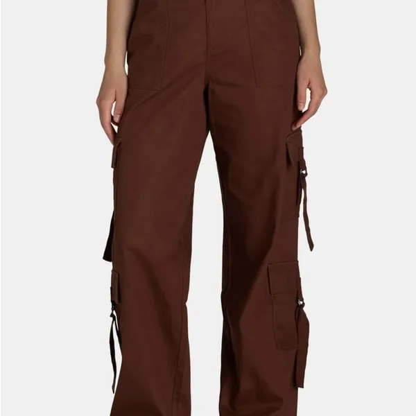 No Boundaries Twill Cargo Pant Womens Brown size small 4/6 nwt teen - Image 6