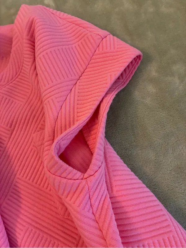 Women’s entro Brand Boutique Pink Textured Pocket Dress Size Small - Image 11