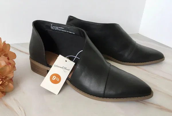 Cut Out Ankle Boots, Size 9 1/2 Black - Image 2