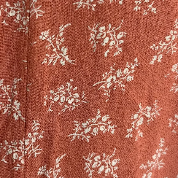 American Eagle Terracotta Orange Floral Wide Leg Crop Pants Medium Viscose - Image 11